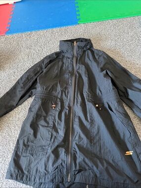 Skechers Black Lightweight Zip-Up Windbreaker Coat - large